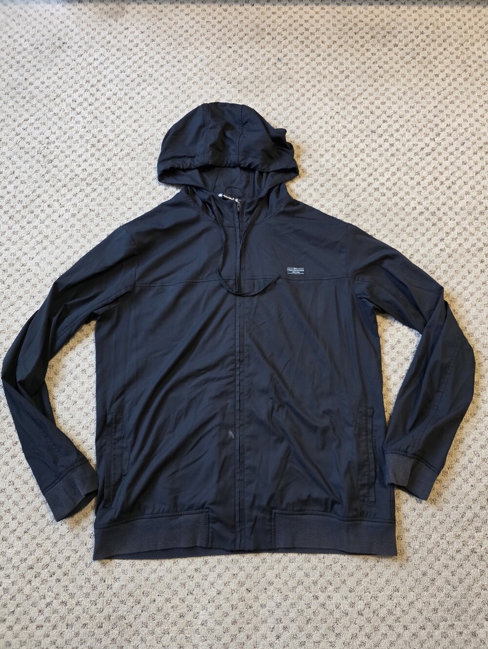 Travis Mathew Black Hooded Windbreaker Jacket